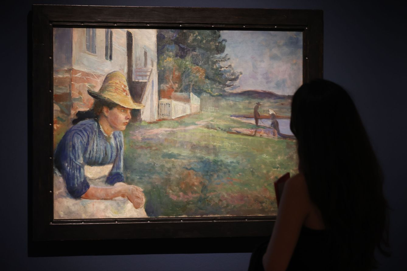 'Atardecer' (1888), obra de Edvard Munch exhibida en la exposición 'Lo oculto'. 