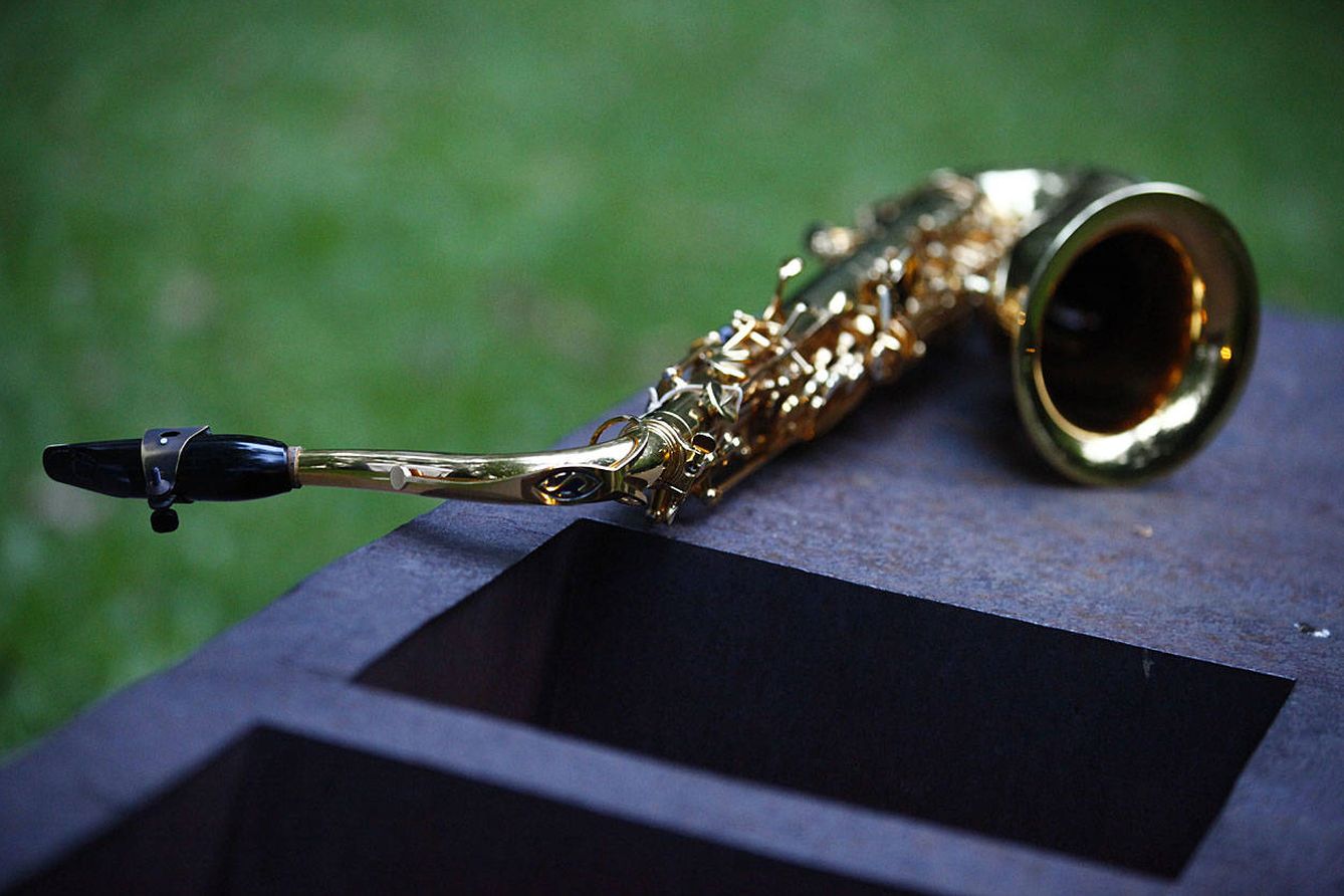 Un saxofón de Sigma Project en el Chillida Leku. (Aitor Izaguirre)