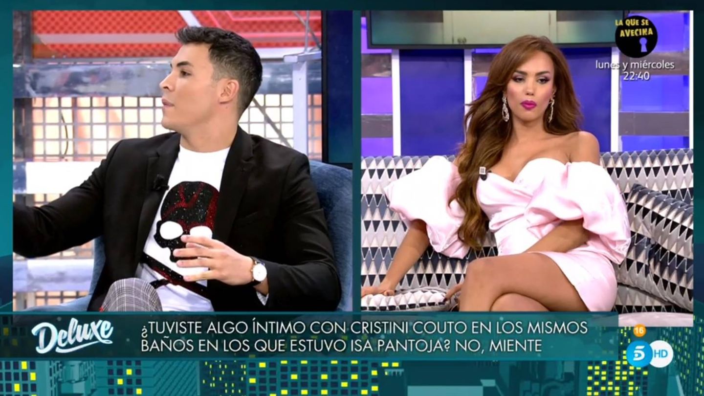 Kiko Jiménez y Cristini Couto, en 'Sábado Deluxe'. (Telecinco).