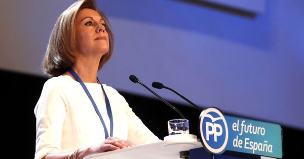 Foto: La secretaria general del Partido Popular, María Dolores de Cospedal, durante su intervención en la celebración del Congreso Nacional del Partido Popular, hoy en Madrid. (EFE)
