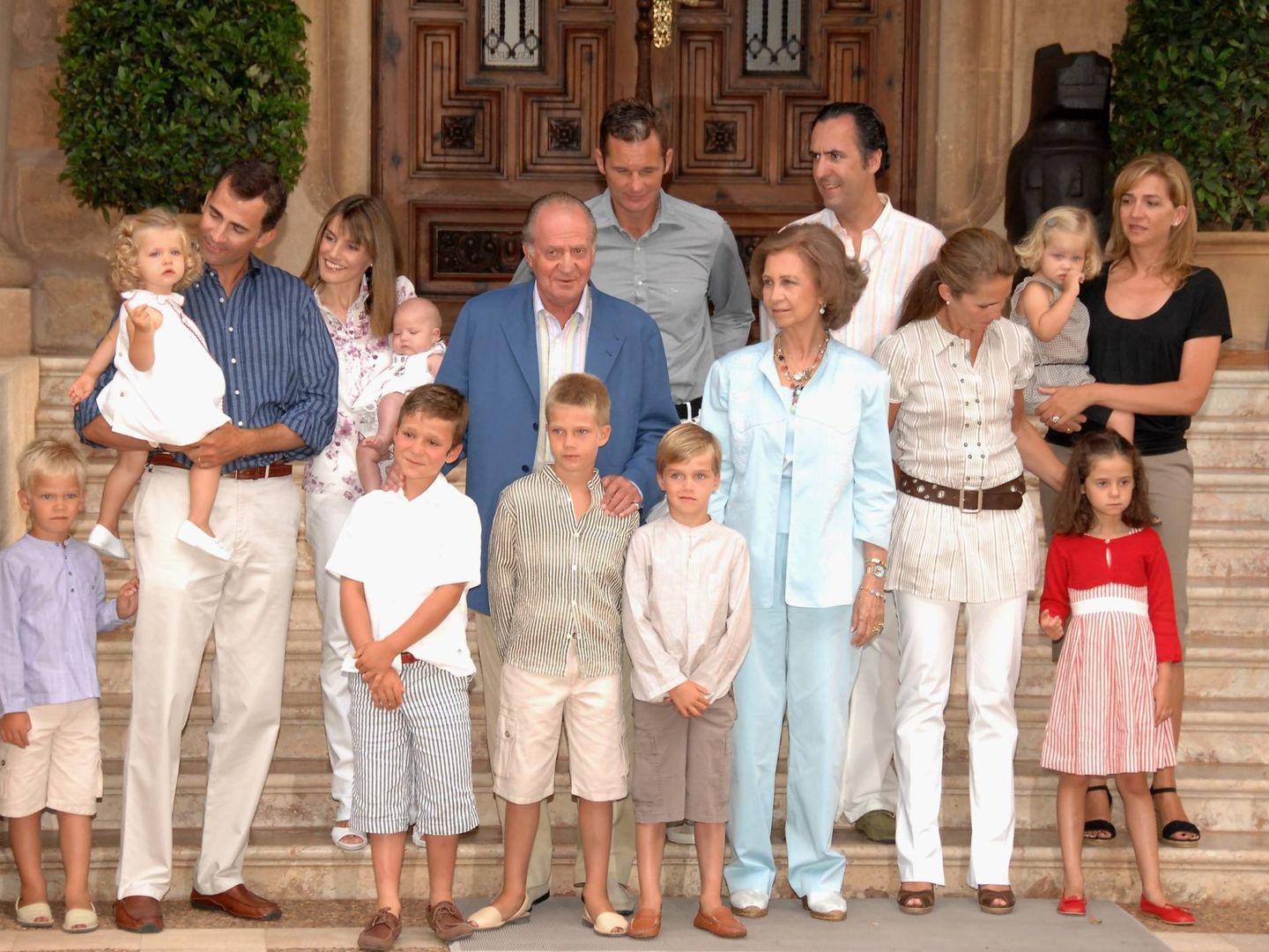 La familia real en Mallorca en 2007. (Getty)