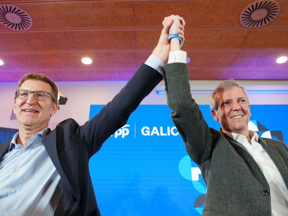 Foto: Feijóo viaja a Galicia para valorar los resultados electorales. EP/Alvaro Ballesteros