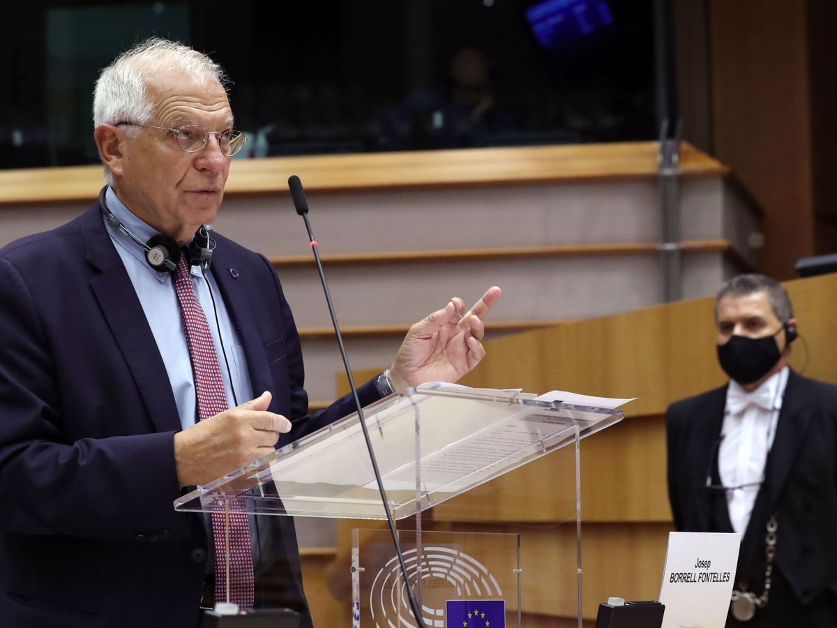 Foto: El alto representante de la UE, Josep Borrell, comparece ante el Parlamento Europeo. (EFE)