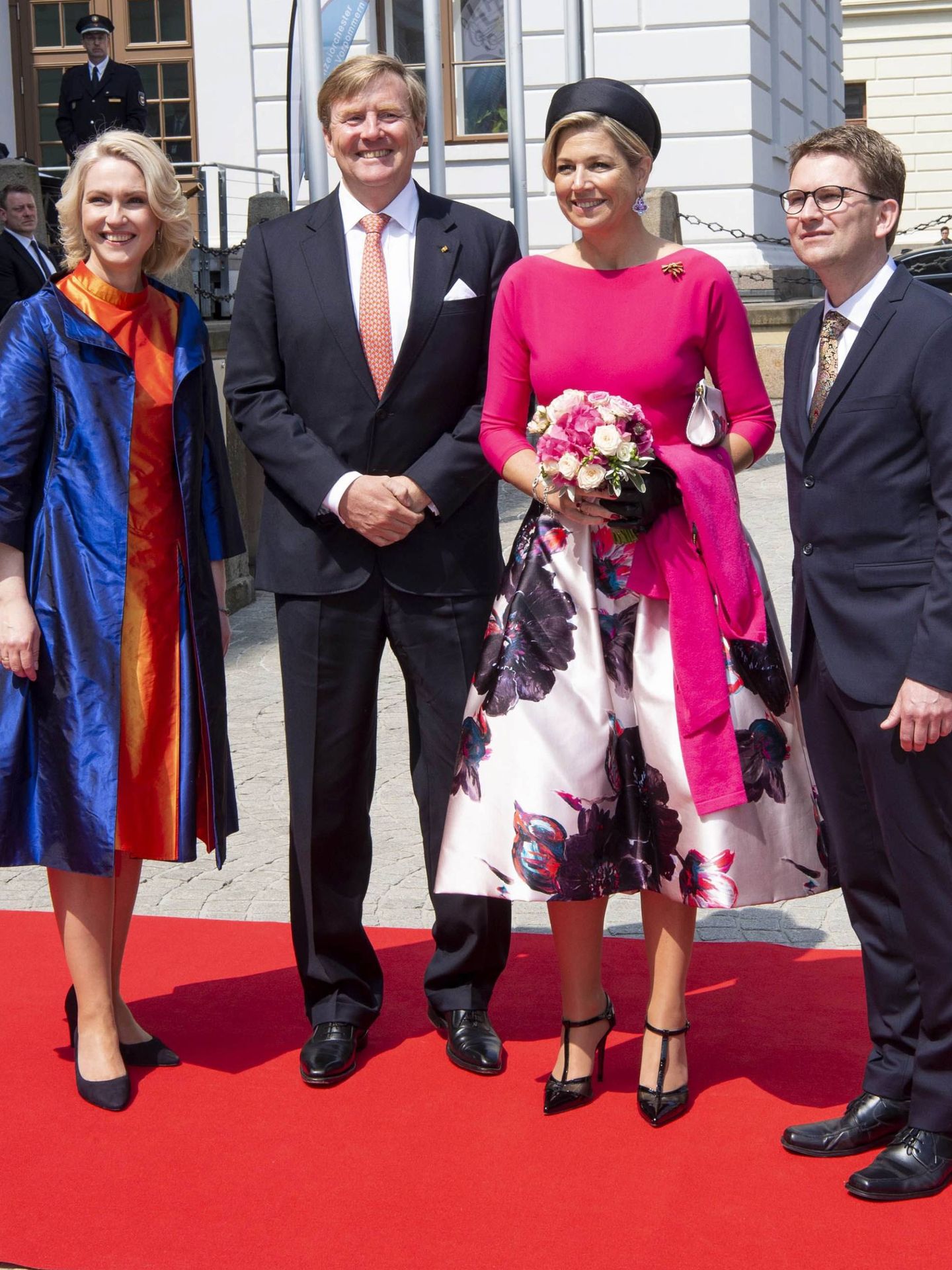 La reina Máxima a su llegada a Alemania.  (CP)