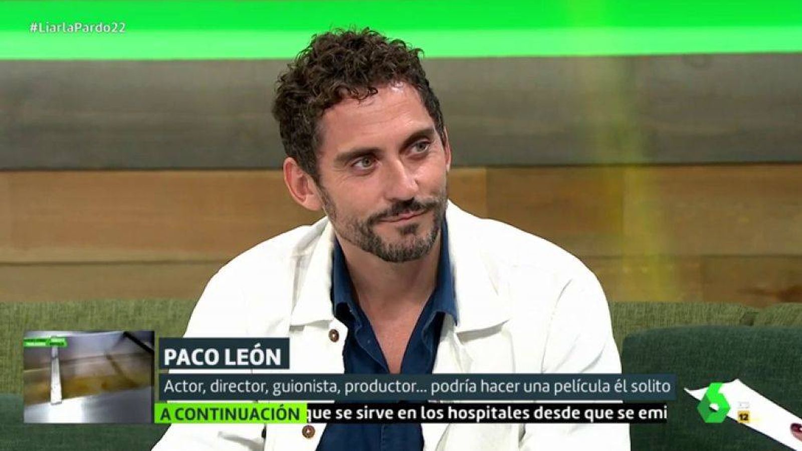 Foto: El actor Paco León, en el programa 'Liarla pardo'. (Atresmedia)