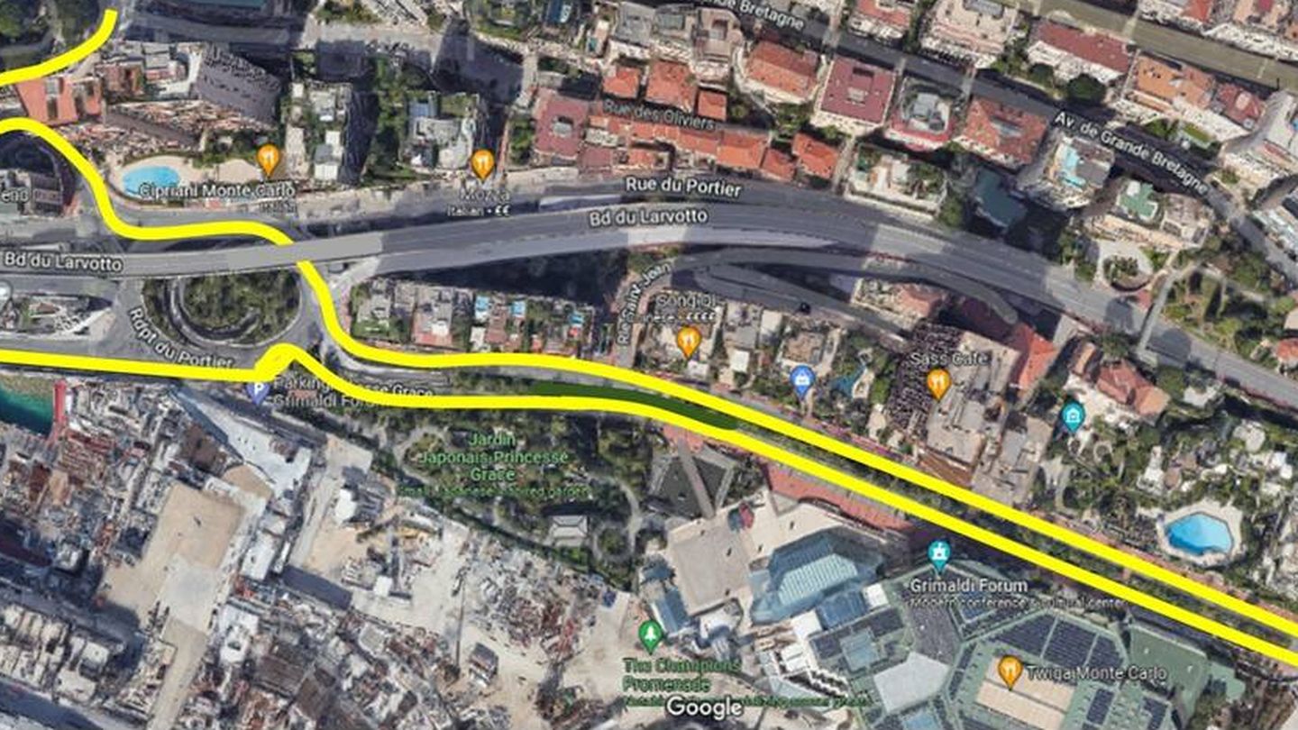 Zona donde podría discurrir la ampliación del trazado (GoogleMaps/Elaboración Propia)