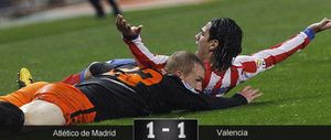 El Atlético regala una parte al Valencia y no recupera la segunda plaza
