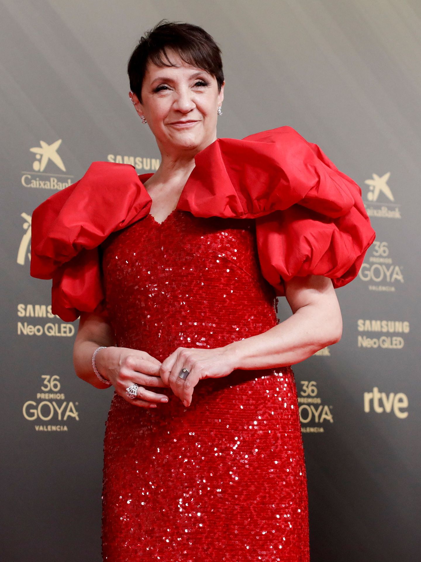 Blanca Portillo, en la alfombra roja de los Premios Goya 2022. (Reuters)