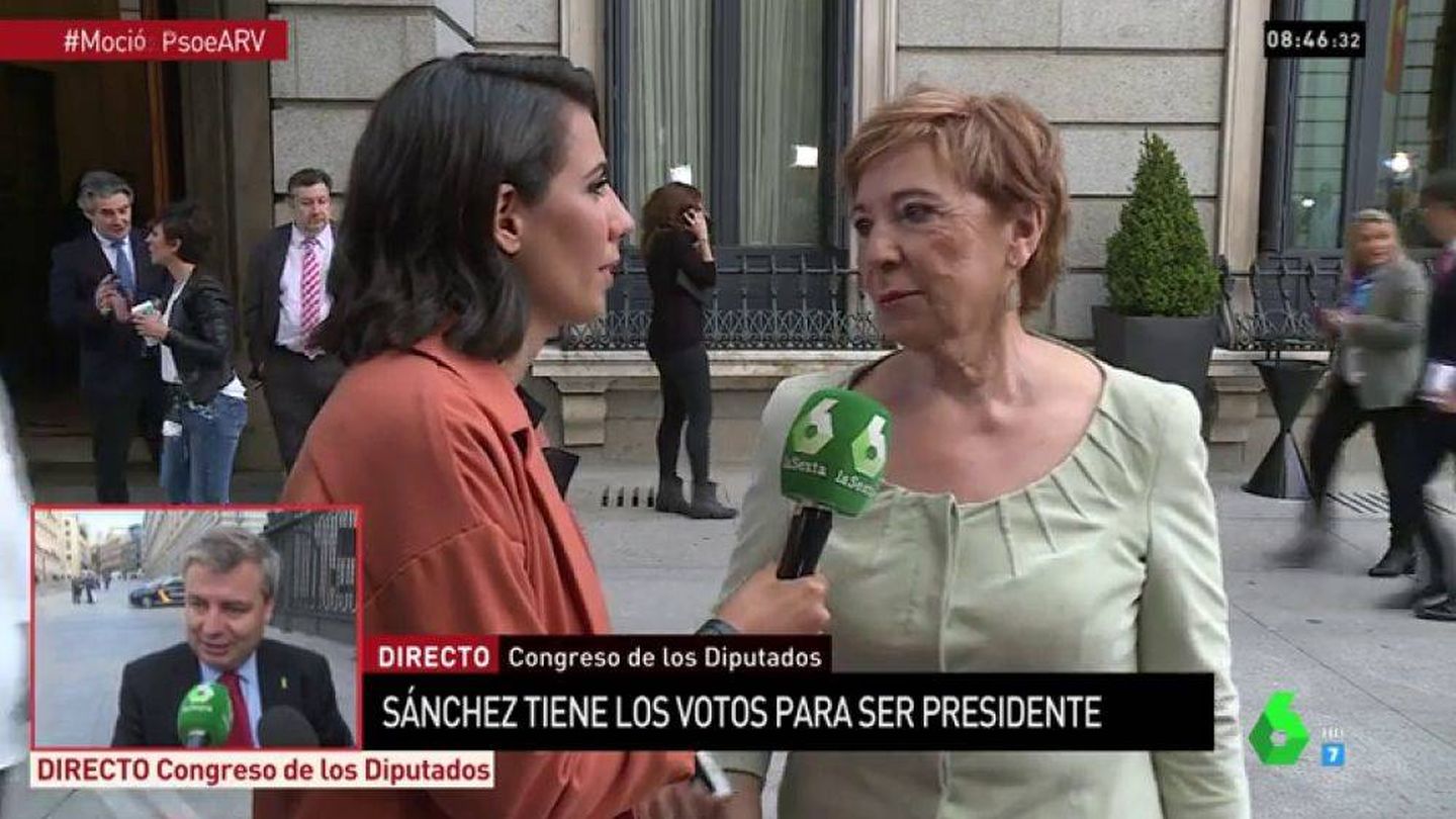 Celia Villalobos, entrevistada por Ana Pastor. (Atresmedia)