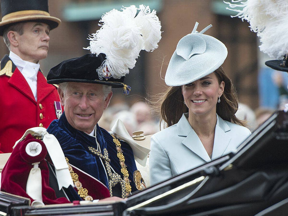 Foto: Kate Middleton y Carlos III, en una imagen de archivo. (Getty)