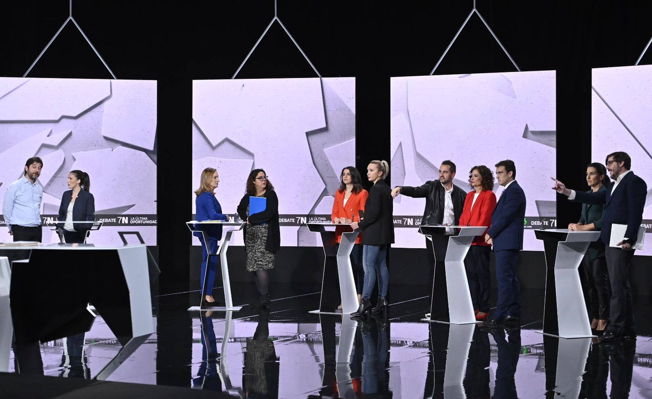 El debate de La Sexta, minutos antes de arrancar. (Atresmedia)
