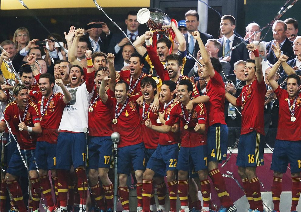 Foto: España celebrando la Eurocopa de 2012 (Efe).