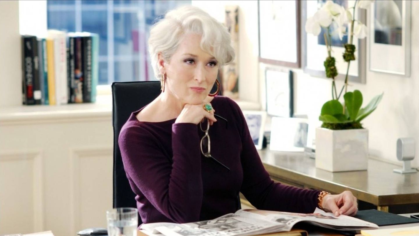 Meryl Streep, en la película 'El diablo viste de Prada'. (Cortesía)