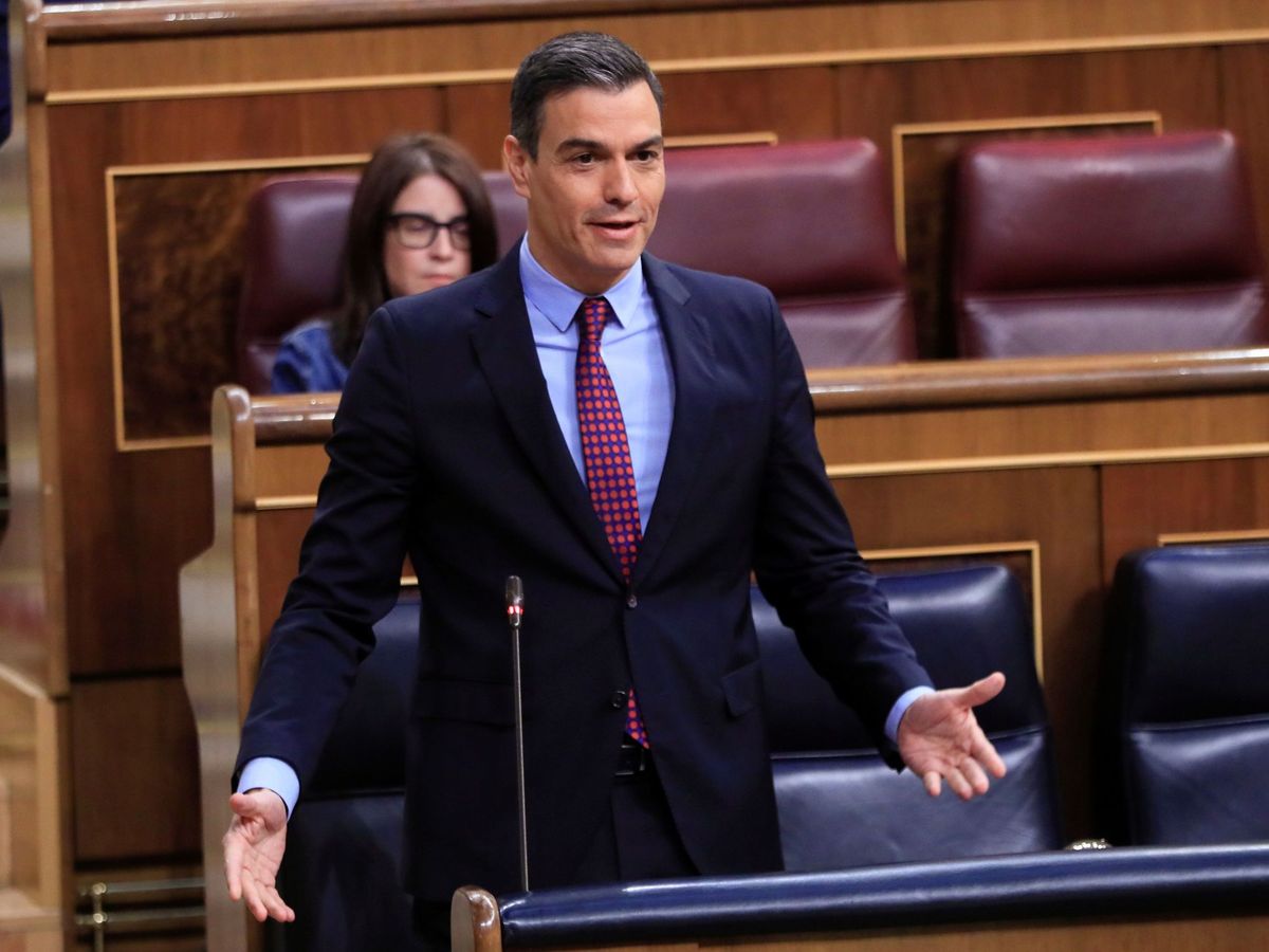 Foto: Pedro Sánchez, durante la sesión de control al Gobierno de este 10 de junio en el Congreso. (EFE)