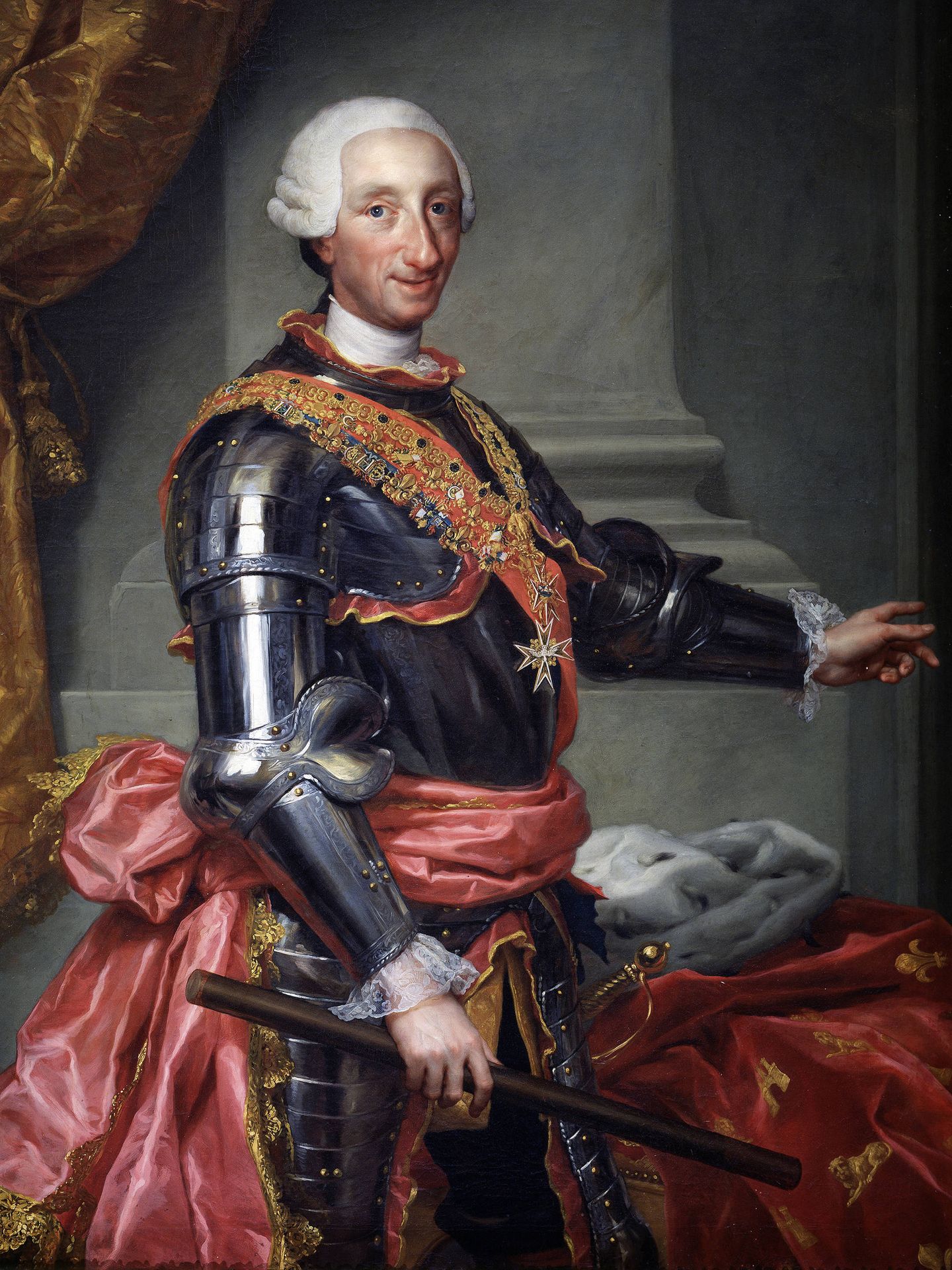 Retrato de Carlos III de Anton Raphael Mengs. 