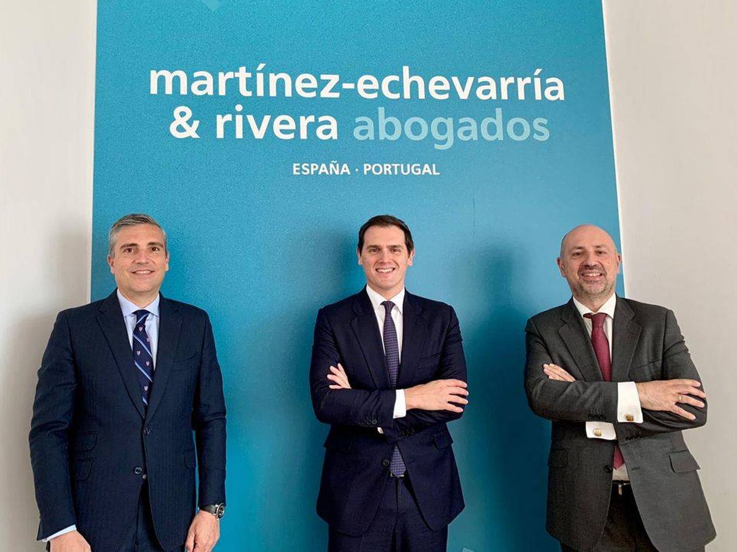 Vicente Morató, Albert Rivera y Ramón Ruiz de la Torre, de ME. (Cedida)