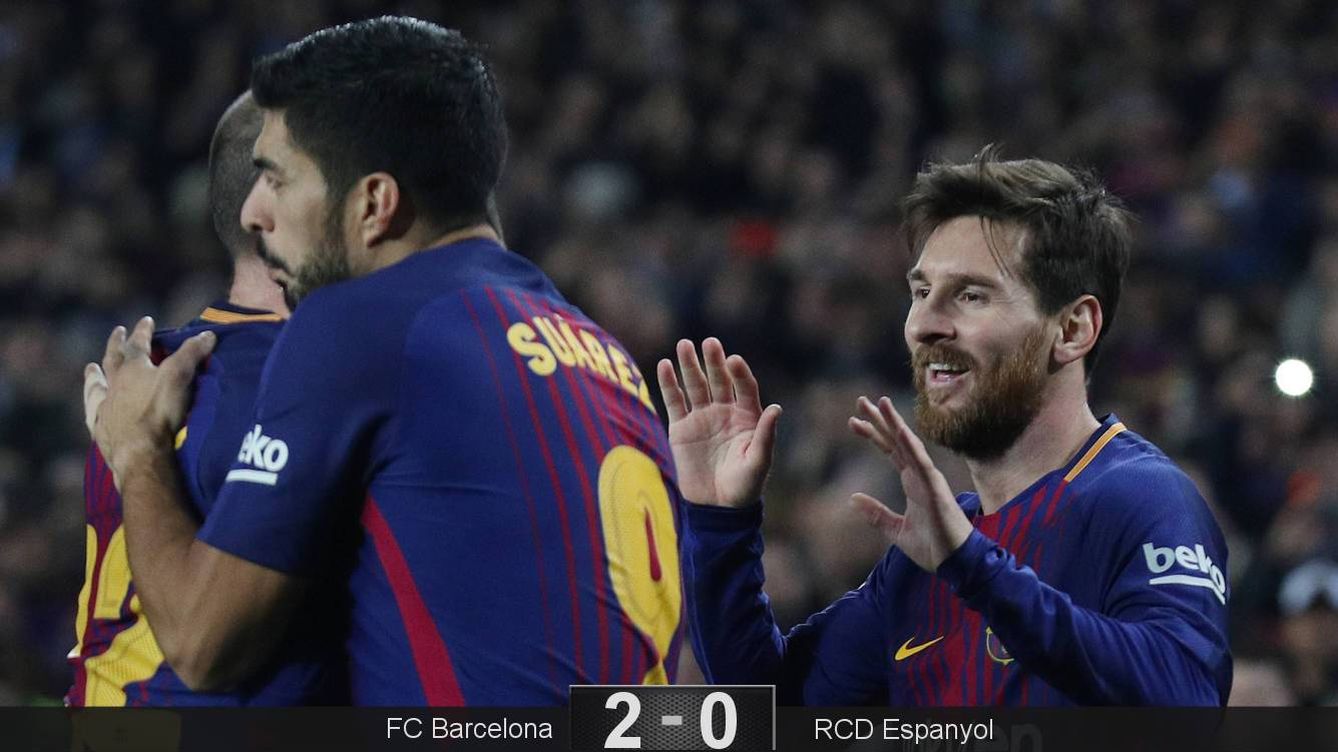 Foto: Messi y Suárez celebran el segundo gol. (Reuters) 