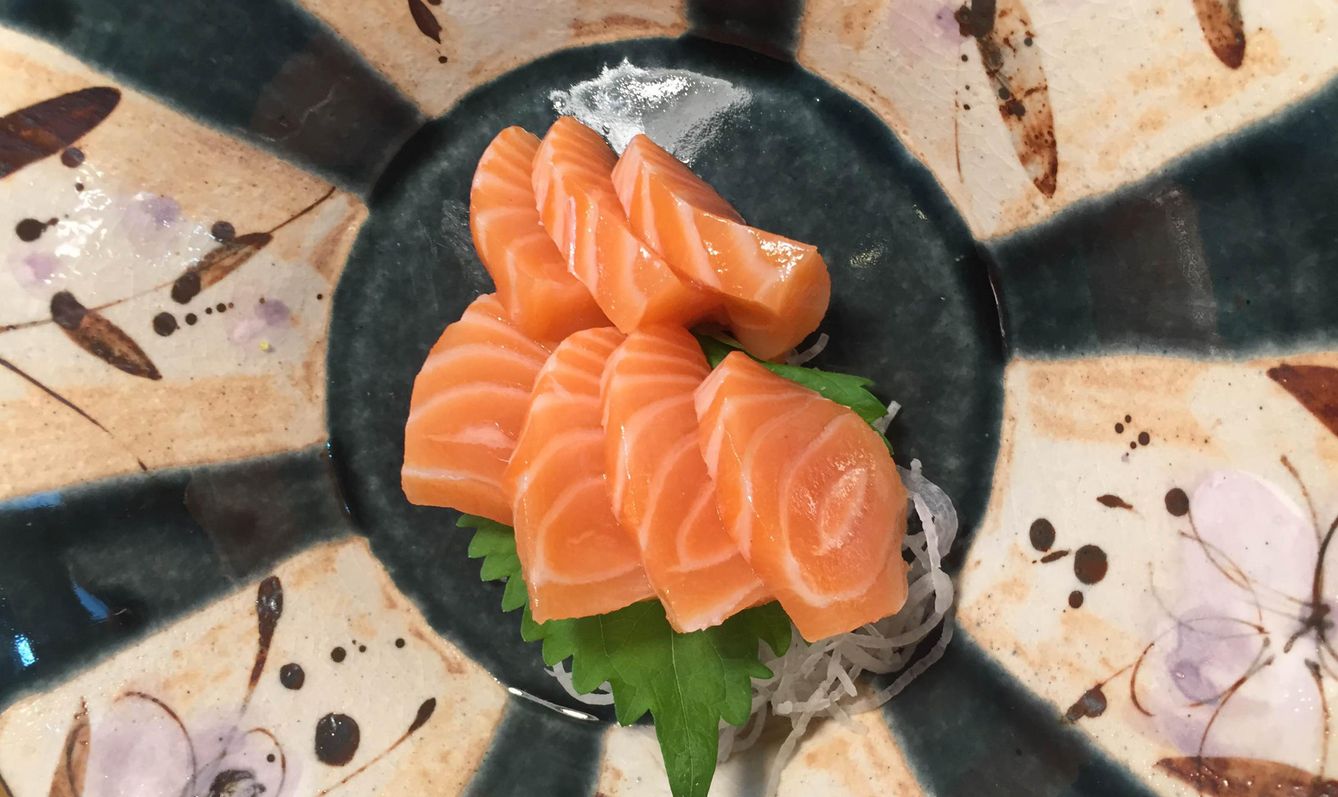 Txa Tei. Sashimi de salmón