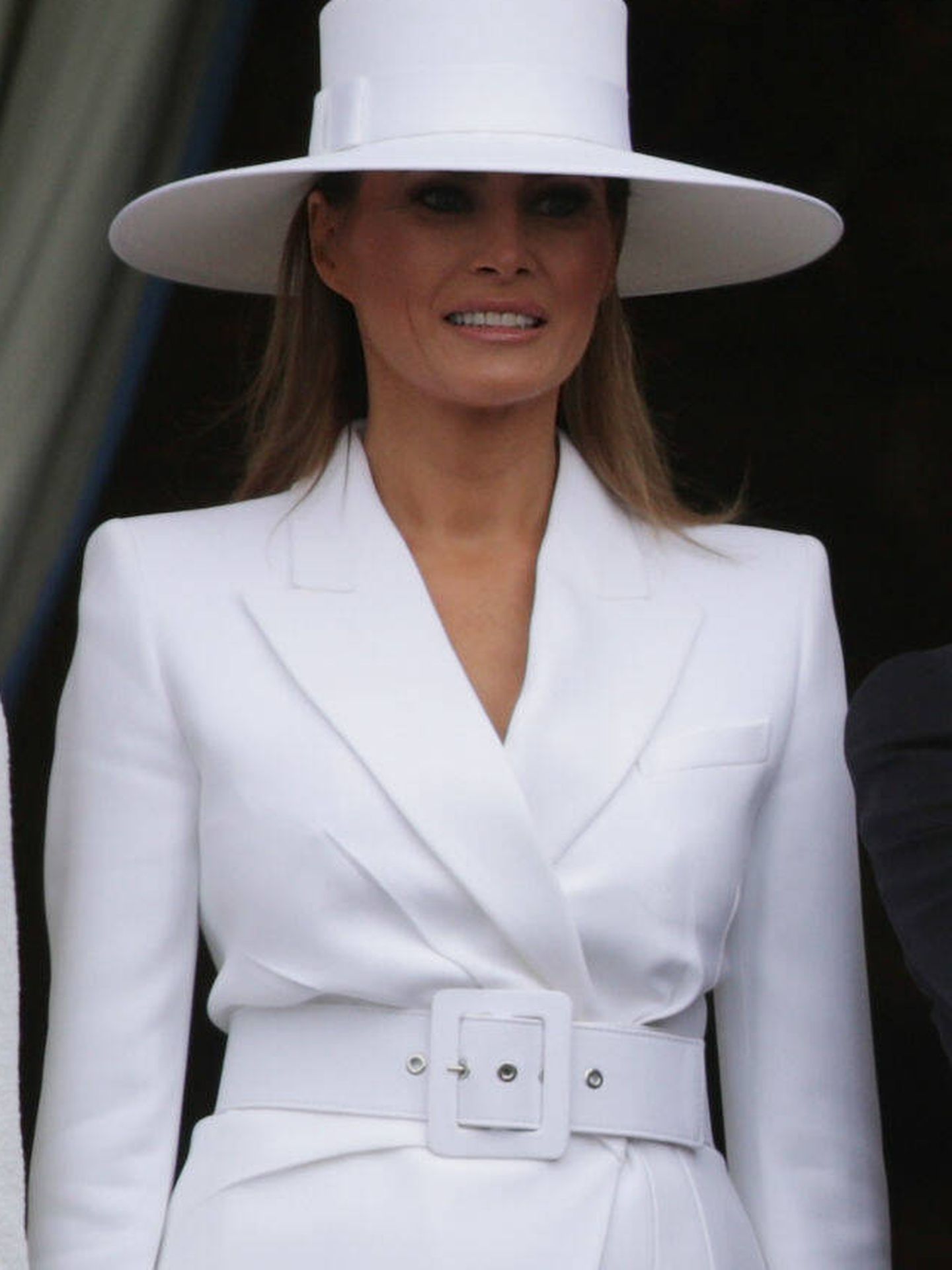Melania Trump, con su icónico sombrero. (Getty/Alex Wong)