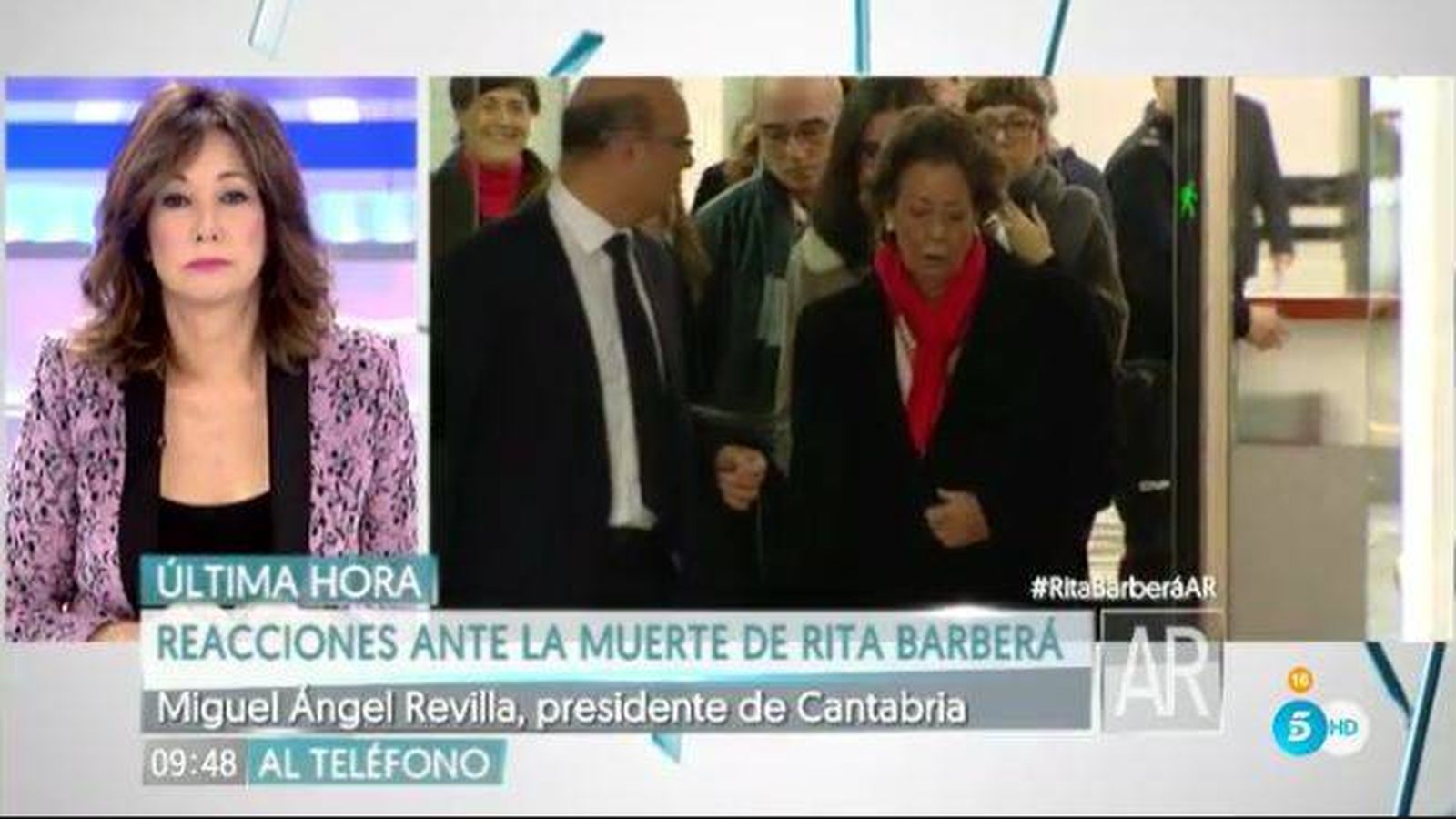 Foto: 'El programa de AR' recoge las reacciones del fallecimiento de Rita Barberá.