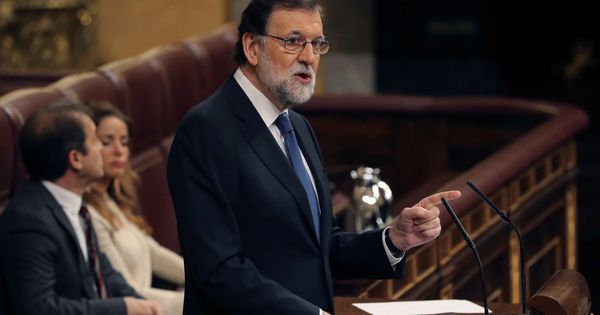 Foto: Mariano Rajoy, durante su intervención. (EFE)