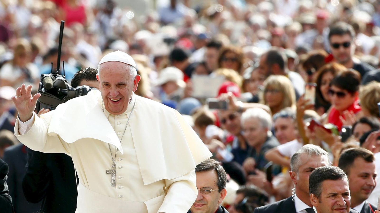 Foto: El papa Francisco esta mañana, en su habitual audiencia de los míercoles. (REUTERS/Tony Gentile)