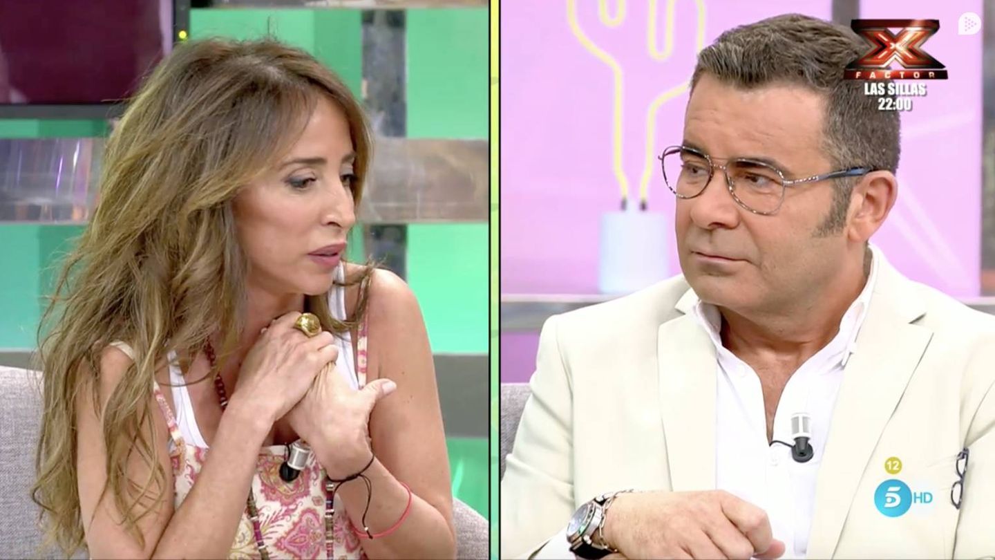 María Patiño y Jorge Javier debaten en 'Sálvame'. (Telecinco)