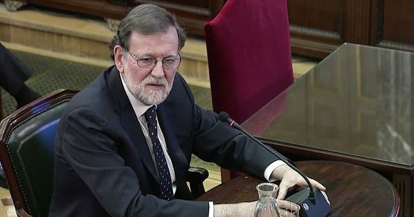 Foto: El expresidente del Gobierno Mariano Rajoy, durante la declaración. (Reuters)