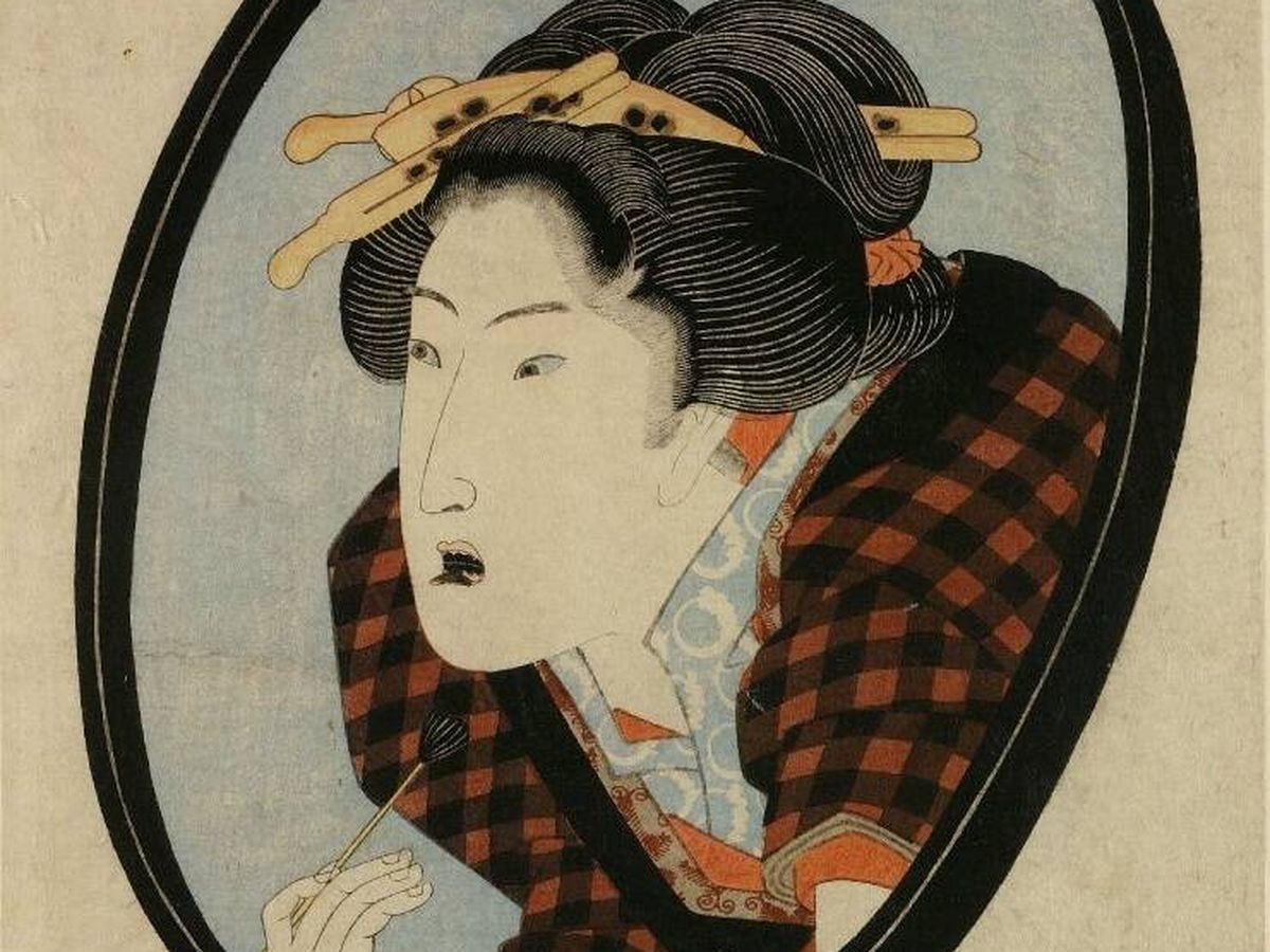 Foto:  'Ennegrecido de dientes' de Utagawa Kunisada.