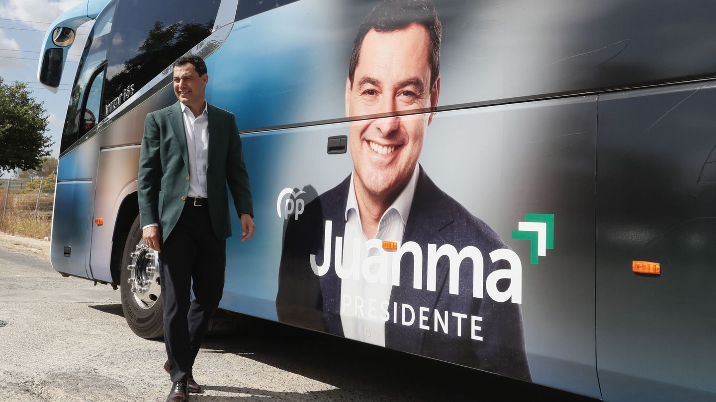 El presidente de la Junta de Andalucía y candidato del PP a la reelección, Juanma Moren. (EFE/José Manuel Vidal)