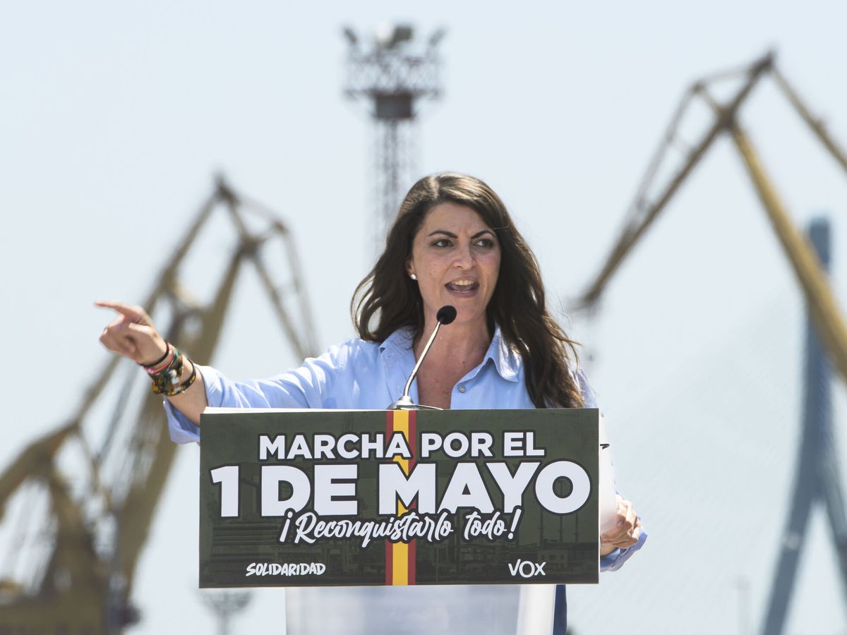 Foto: La candidata a la presidencia de la Junta de Andalucía por Vox, Macarena Olona. (EFE/Raúl Caro)