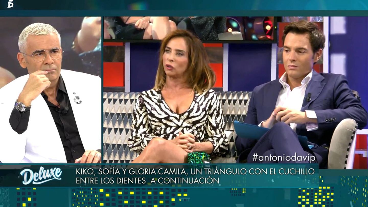 María Patiño y Jorge Javier Vázquez, en 'Sábado Deluxe'. (Telecinco)