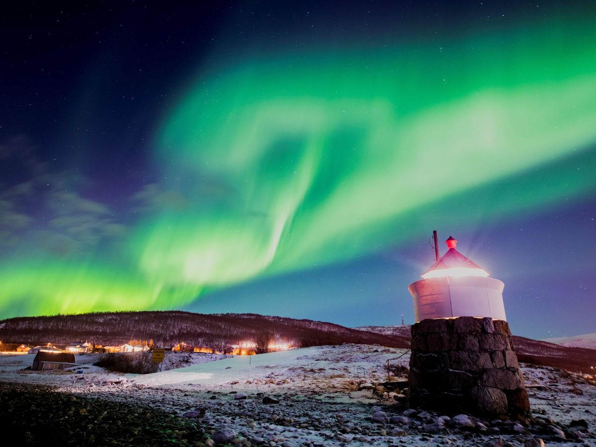 Foto: Una aurora boreal en Noruega. Foto: EFE Martial Trezzini 