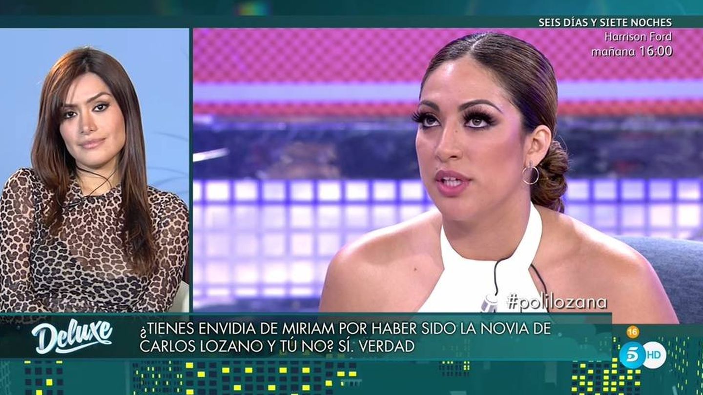 Miriam Saavedra y Evelyn, en 'Sábado Deluxe'. (Telecinco).