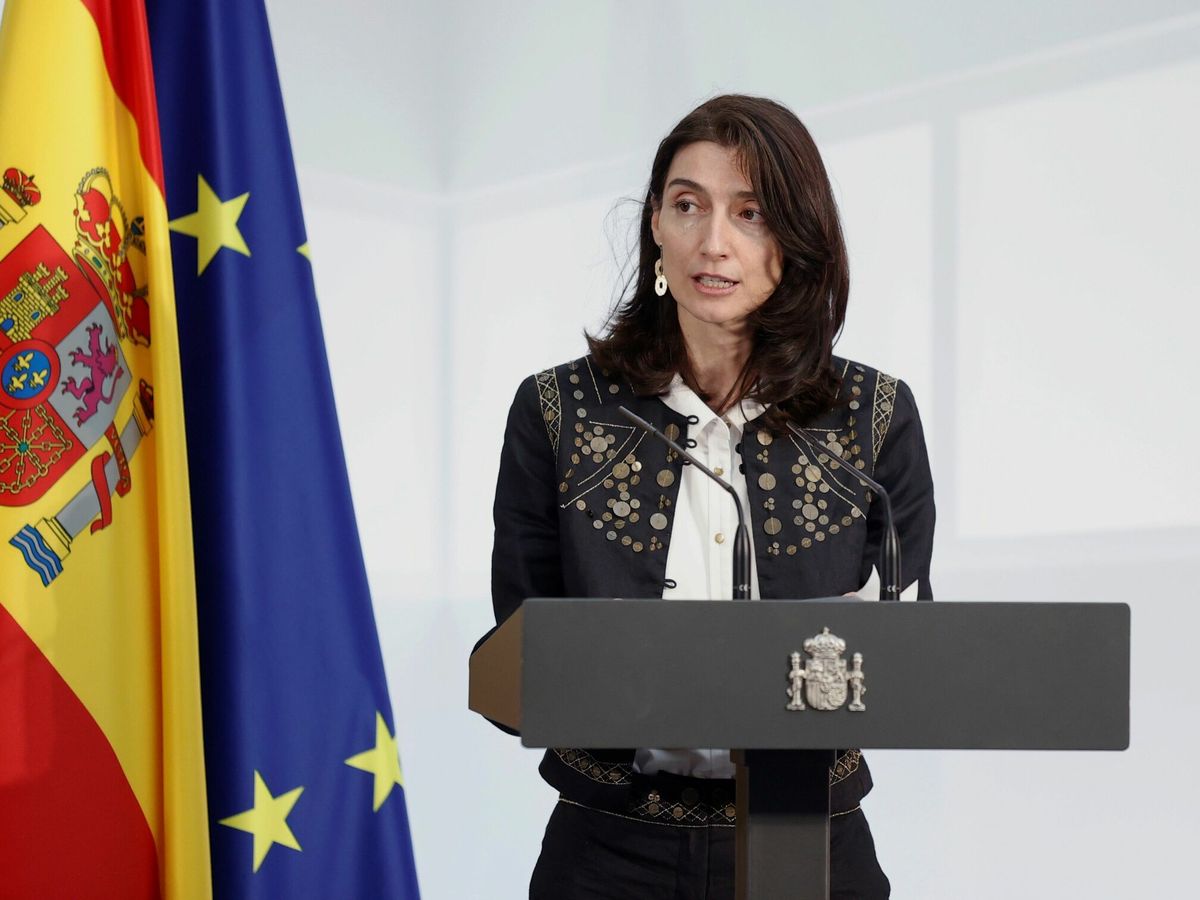 Foto: La ministra de Justicia, Pilar Llop, durante una intervención este miércoles, en el Palacio de la Moncloa. (EFE)