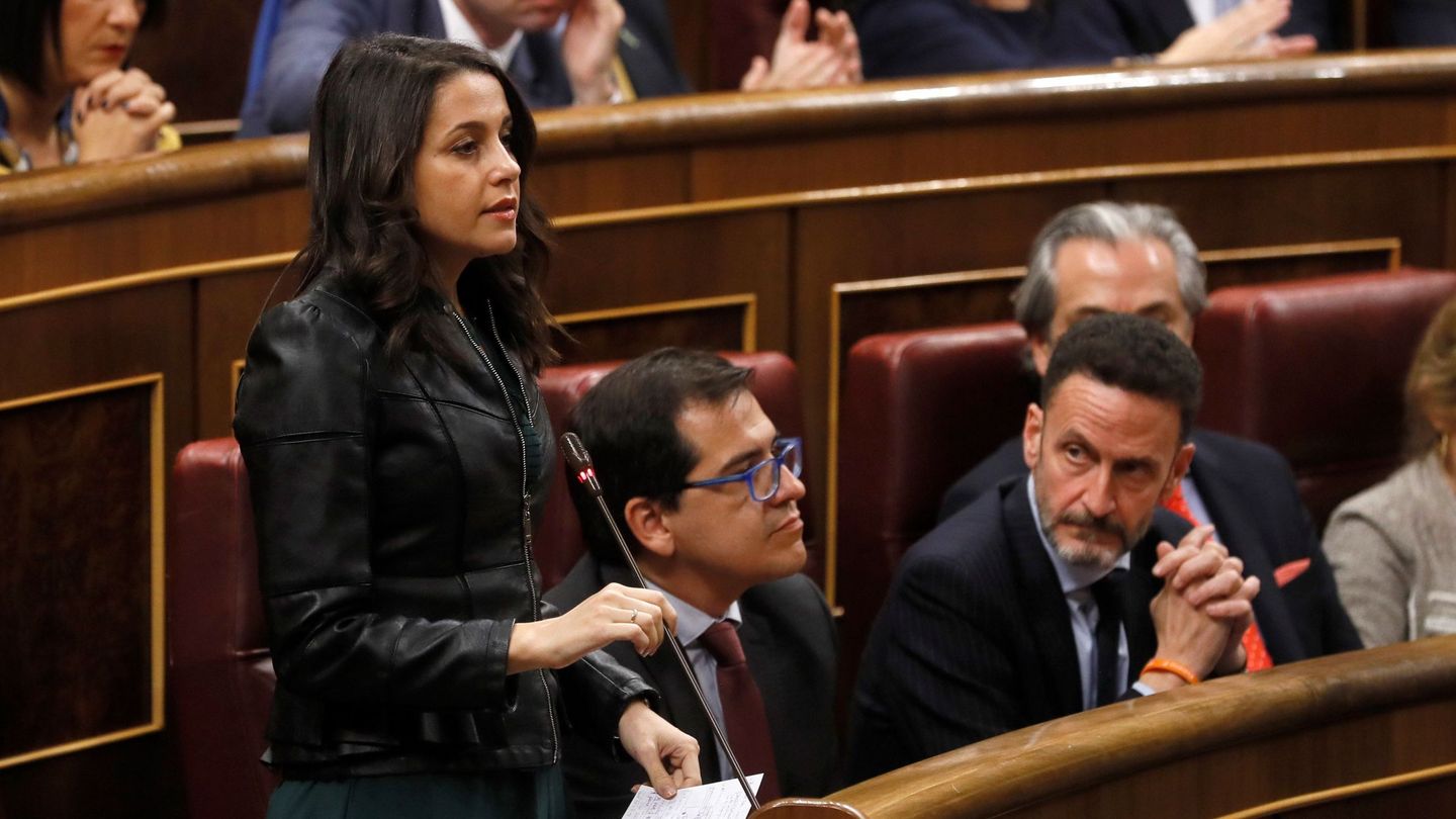 La portavoz parlamentaria durante la sesión constitutiva de las Cortes. (EFE)