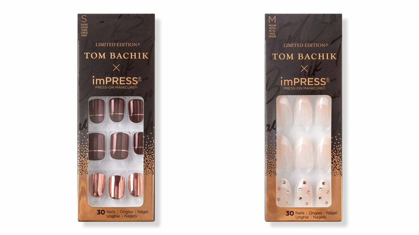 Manicuras press on nails de Tom Bachik para imPRESS.