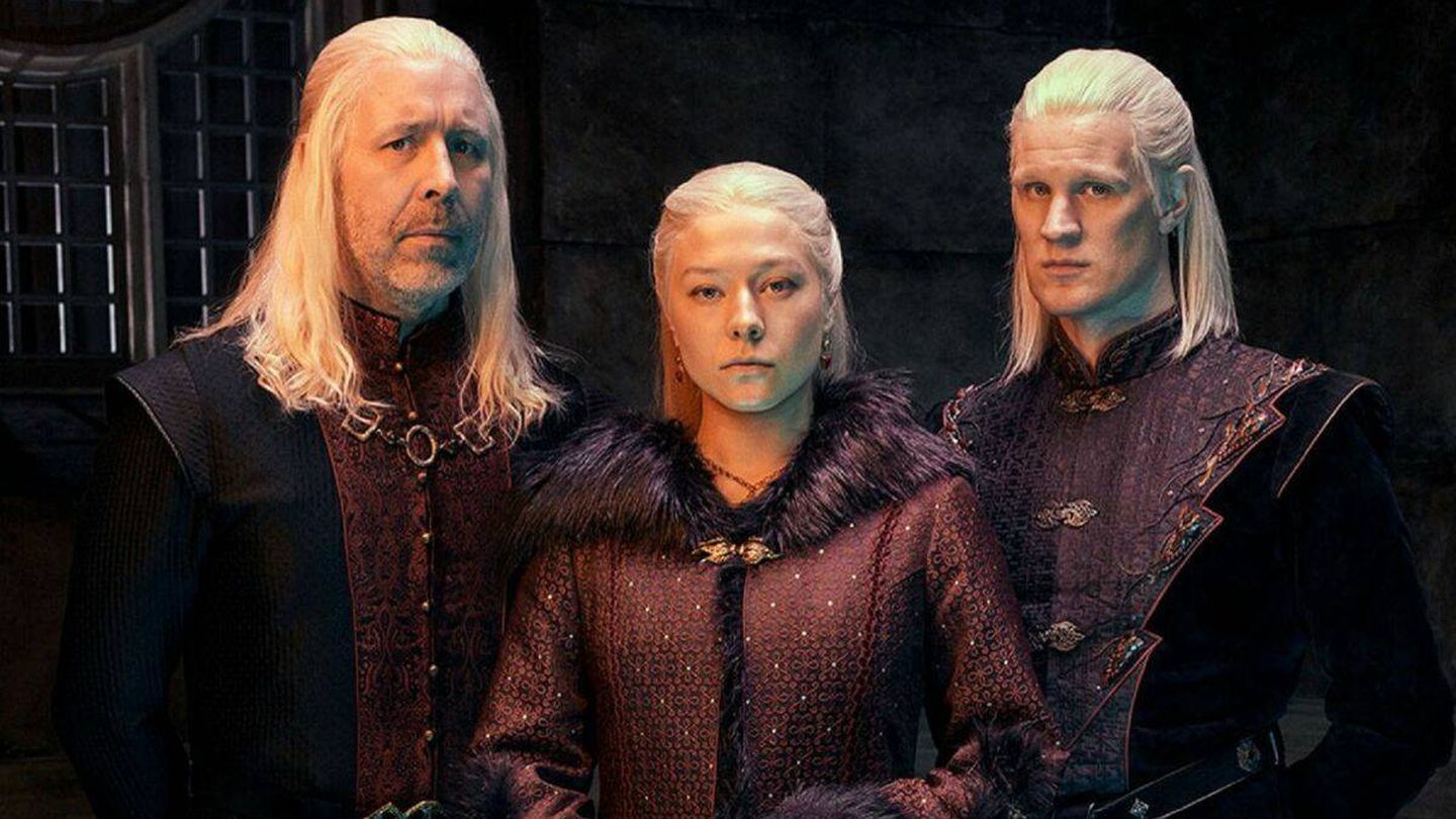 Tres de los protagonistas de 'La casa del dragón'. (HBO Max)