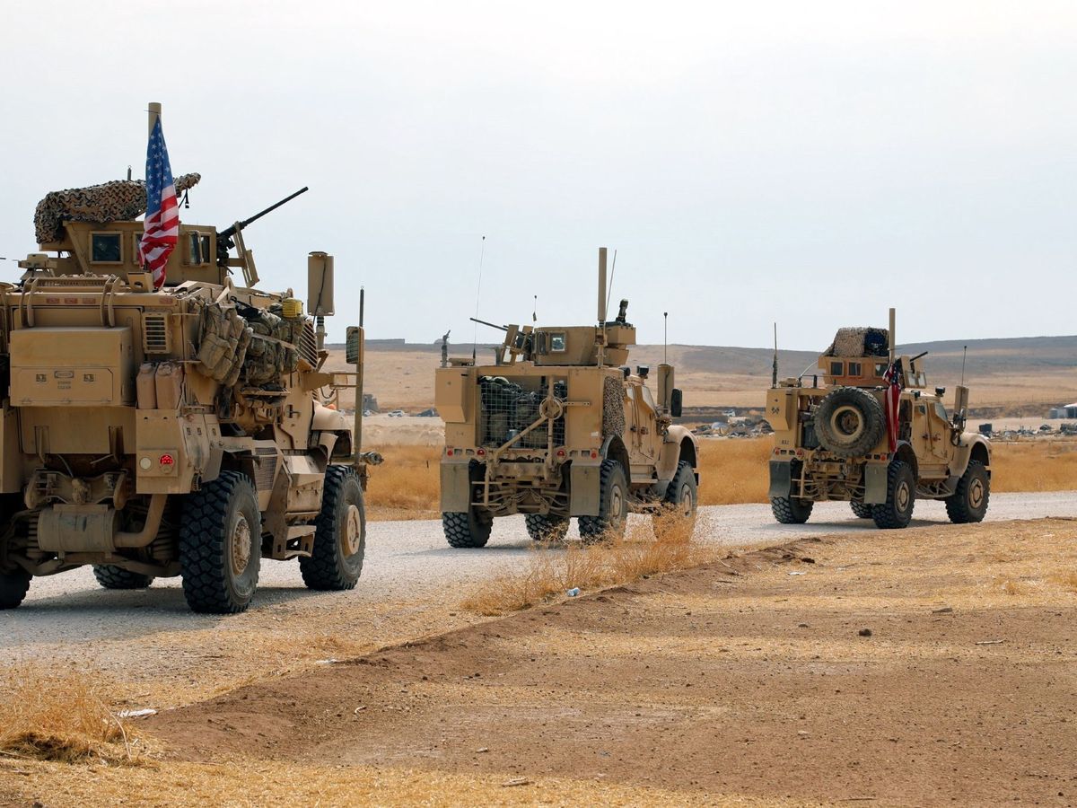 Foto: Foto de archivo de un convoy de tropas estadounidenses en la frontera con Iraq. (EFE)