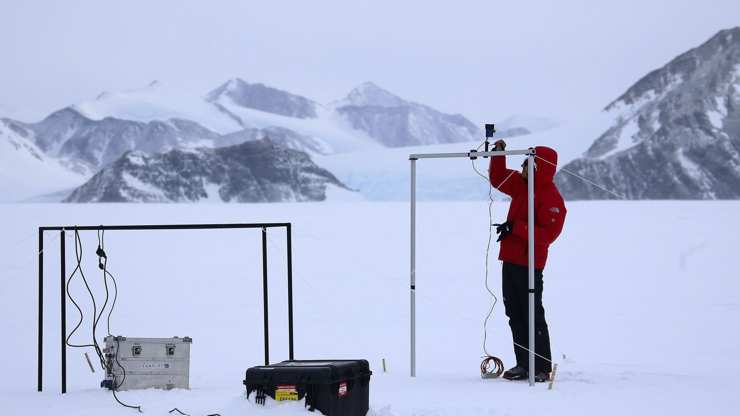 Estación de monitoreo de la capa de ozono en la Antártida (EFE)