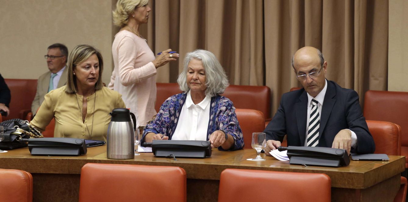 Los diputados del PP Celso Luis Delgado, Beatriz Rodríguez Salmones y Ana María Madrazo. (EFE)