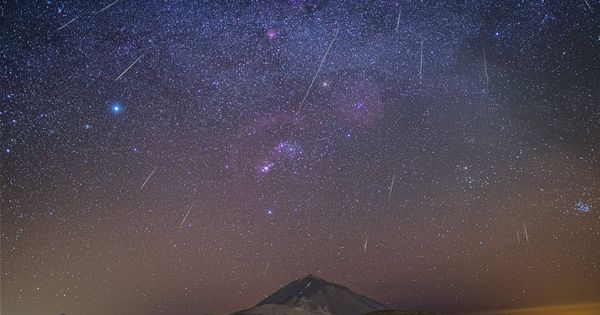Foto: Imágenes de la lluvia de estrellas conocida como las Gemínidas. (IAC)