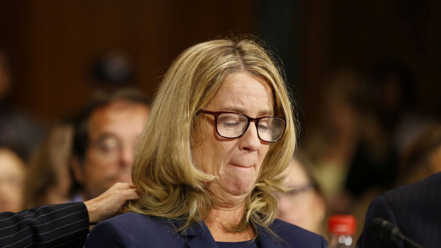 Christine Blasey Ford durante su comparecencia en el Senado. (Reuters)