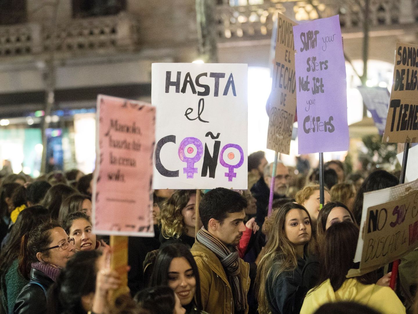 Manifestación feminista en Barcelona el 8 de marzo de 2019. (EFE)