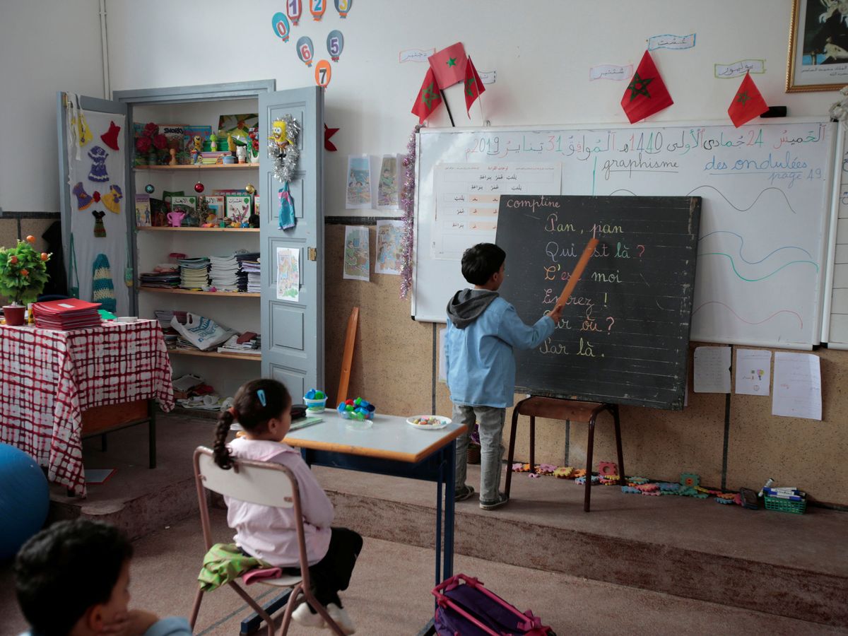 Foto: Estudiantes en una escuela en Marruecos. (Reuters)