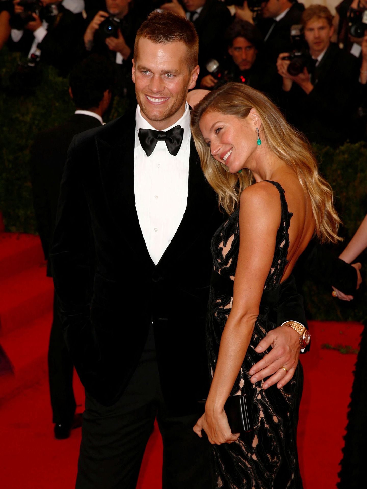 Gisele Bündchen y Tom Brady, en la Met Gala. (Reuters/Lucas Jackson) 