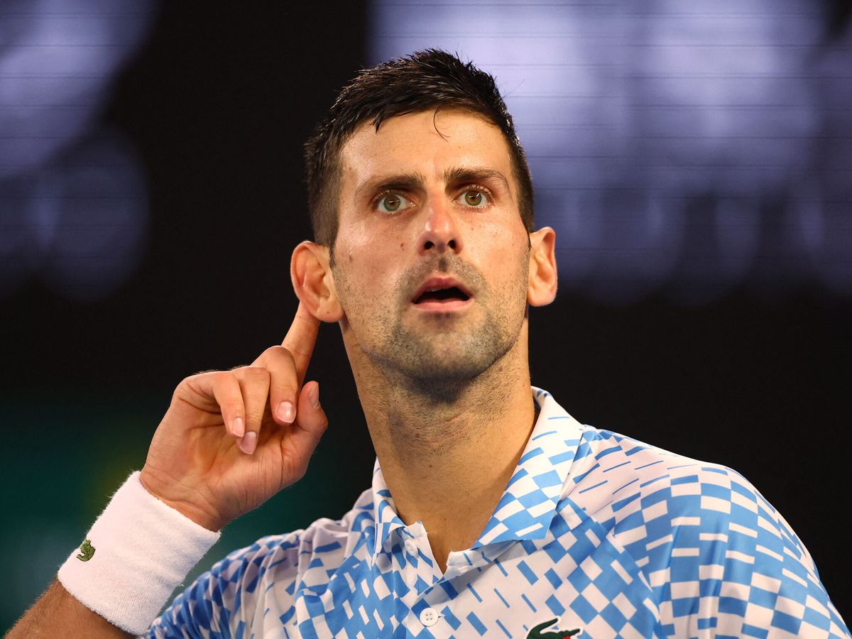 Foto: Djokovic celebra un punto ante Paul. (Reuters/Carl Recine)