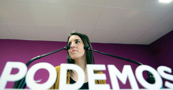 Foto: Irene Montero, portavoz parlamentaria de Unidos Podemos, durante una rueda de prensa. (EFE)
