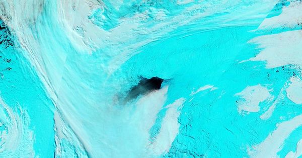 Foto: Imagen de una 'polinia', un agujero de más de 50.000 kilómetros cuadrados. (FOTO: NASA)