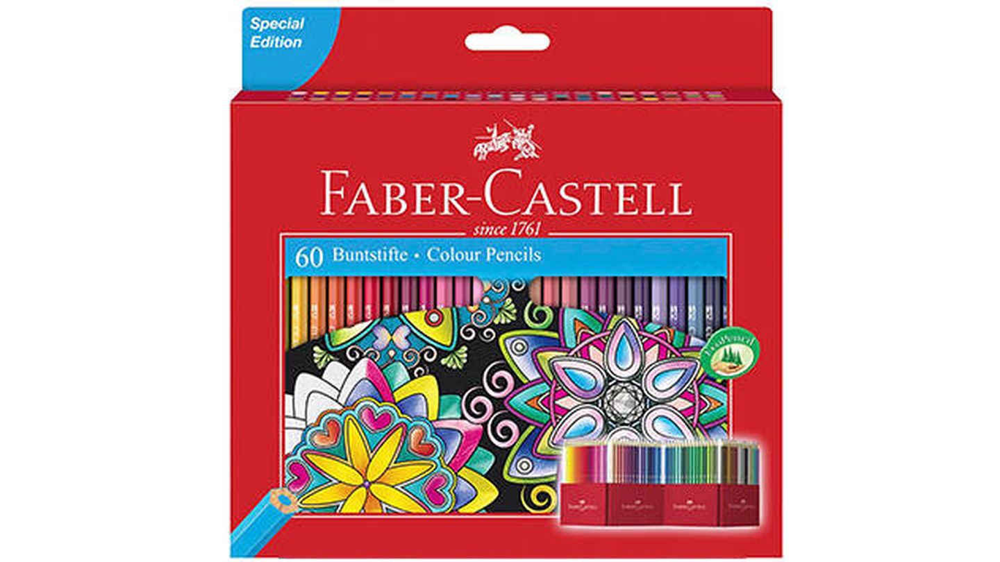 Estuche con 60 lápices de colores de Faber-Castell